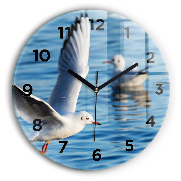 Orologio rotondo in vetro Gabbiani a Gdynia