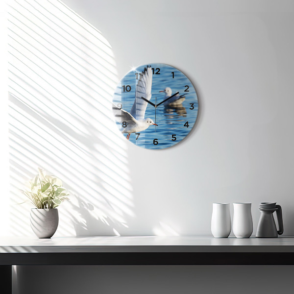 Orologio rotondo in vetro Gabbiani a Gdynia