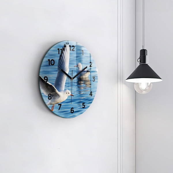 Orologio rotondo in vetro Gabbiani a Gdynia