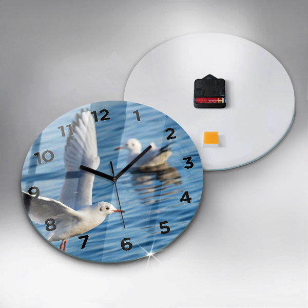 Orologio rotondo in vetro Gabbiani a Gdynia