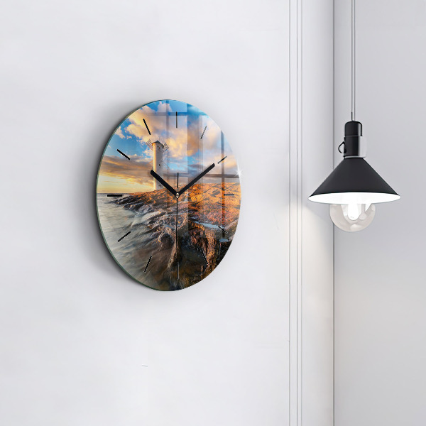 Orologio rotondo Il Faro e il Mar Baltico