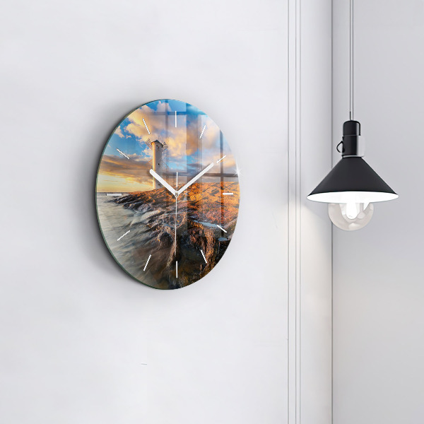 Orologio rotondo Il Faro e il Mar Baltico