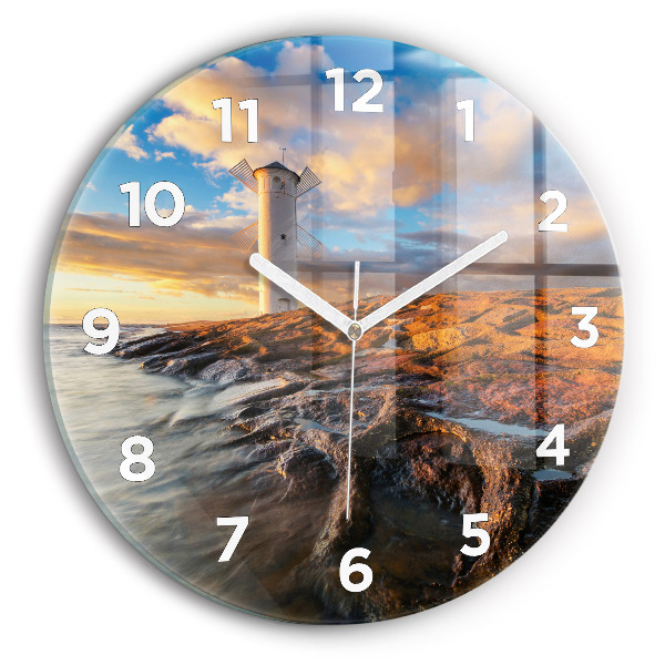 Orologio rotondo Il Faro e il Mar Baltico