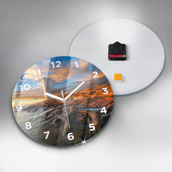 Orologio rotondo Il Faro e il Mar Baltico