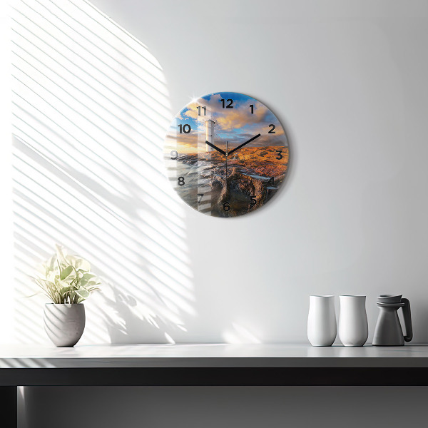 Orologio rotondo Il Faro e il Mar Baltico