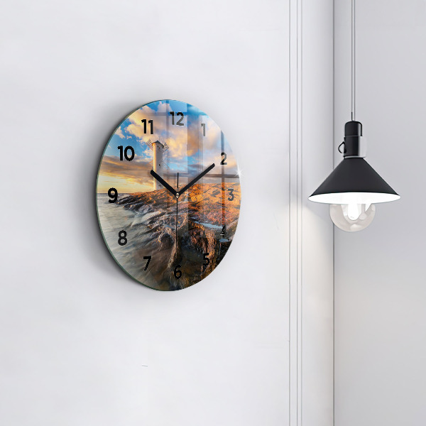 Orologio rotondo Il Faro e il Mar Baltico