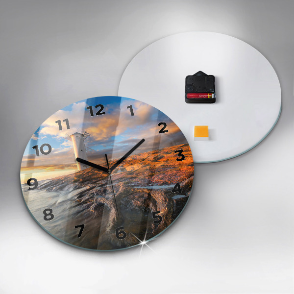Orologio rotondo Il Faro e il Mar Baltico