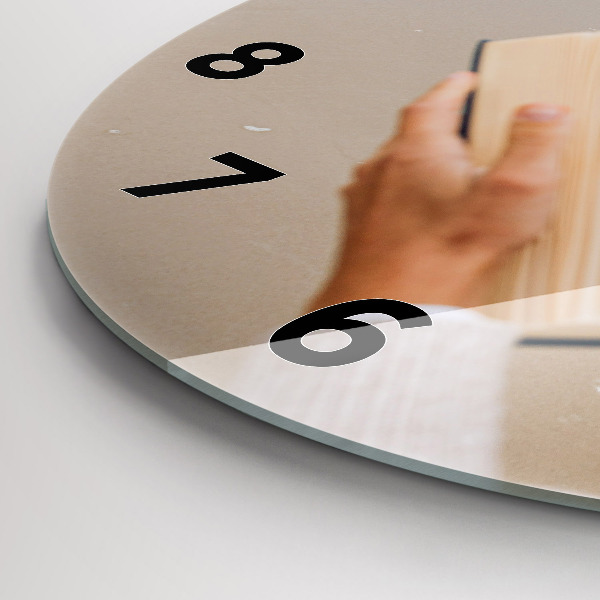 Orologio rotondo in vetro Un momento con un libro