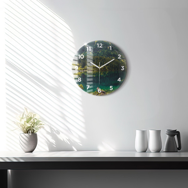 Orologio rotondo in vetro Morskie Oko nei Monti Tatra