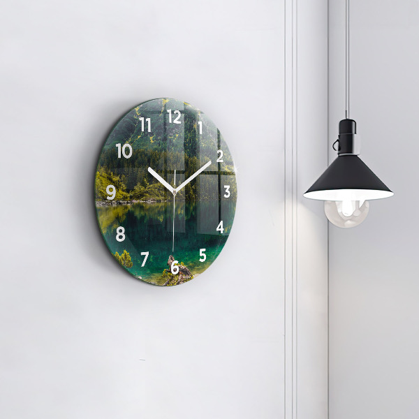 Orologio rotondo in vetro Morskie Oko nei Monti Tatra