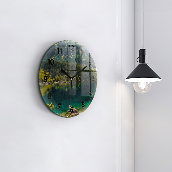 Orologio rotondo in vetro Morskie Oko nei Monti Tatra