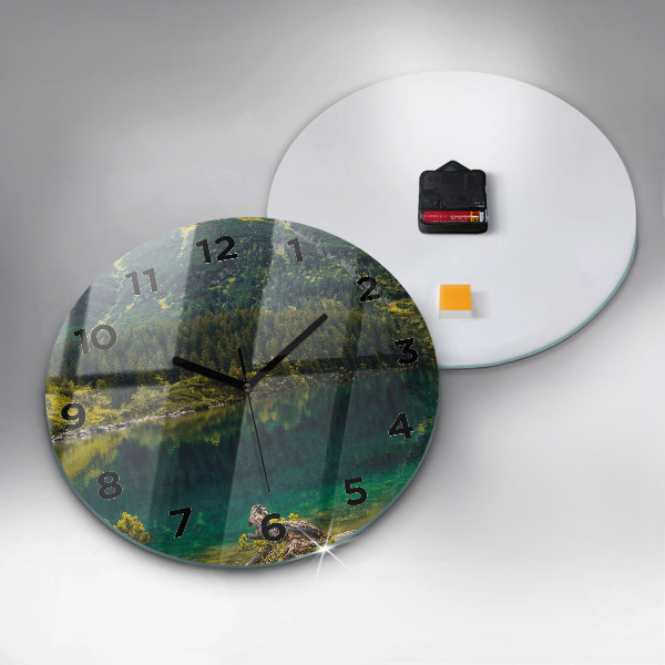 Orologio rotondo in vetro Morskie Oko nei Monti Tatra