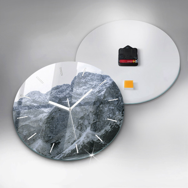 Orologio rotondo in vetro Morskie Oko nei Monti Tatra