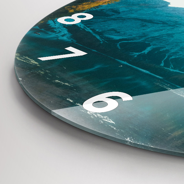 Orologio rotondo in vetro Montagna e fiume in Polonia