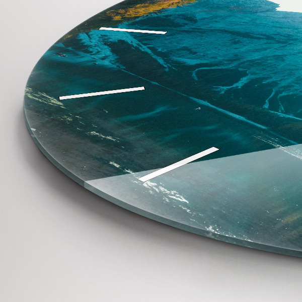 Orologio rotondo in vetro Montagna e fiume in Polonia