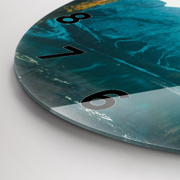 Orologio rotondo in vetro Montagna e fiume in Polonia