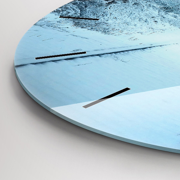 Orologio rotondo in vetro Cervi sulle tracce