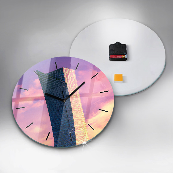 Orologio rotondo in vetro Grattacielo a Varsavia