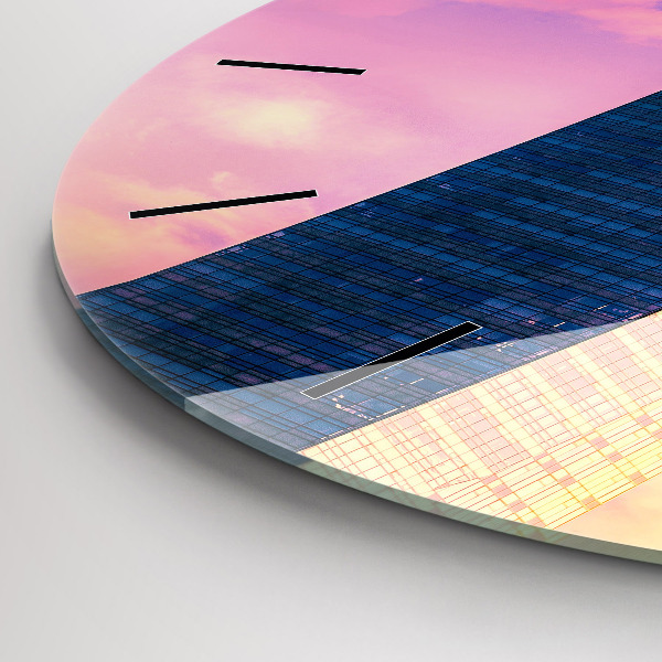 Orologio rotondo in vetro Grattacielo a Varsavia