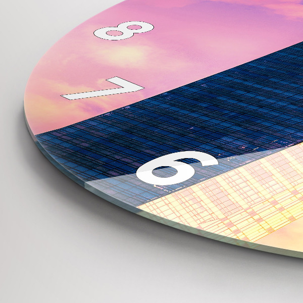 Orologio rotondo in vetro Grattacielo a Varsavia