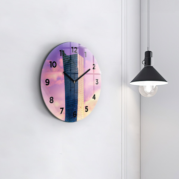 Orologio rotondo in vetro Grattacielo a Varsavia