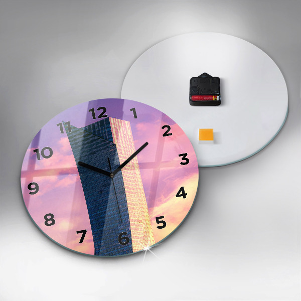 Orologio rotondo in vetro Grattacielo a Varsavia