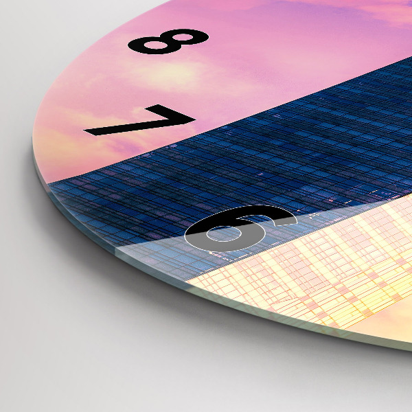 Orologio rotondo in vetro Grattacielo a Varsavia