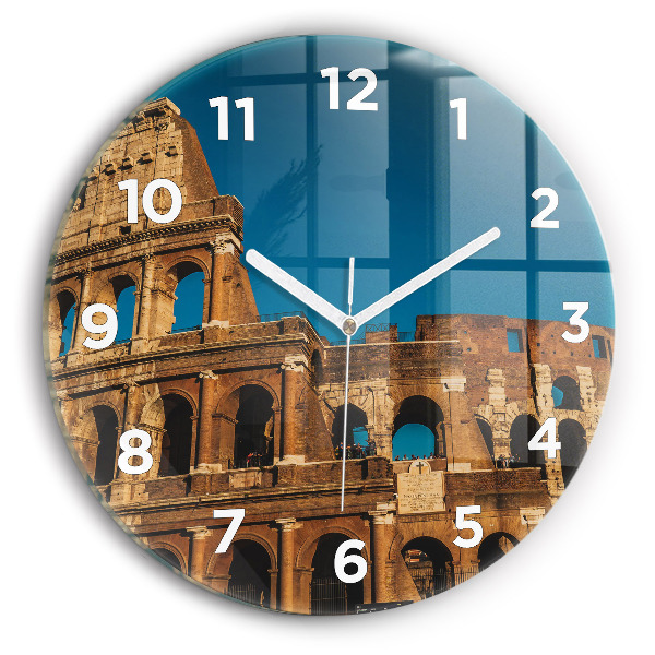 Orologio rotondo in vetro Il Colosseo in Italia