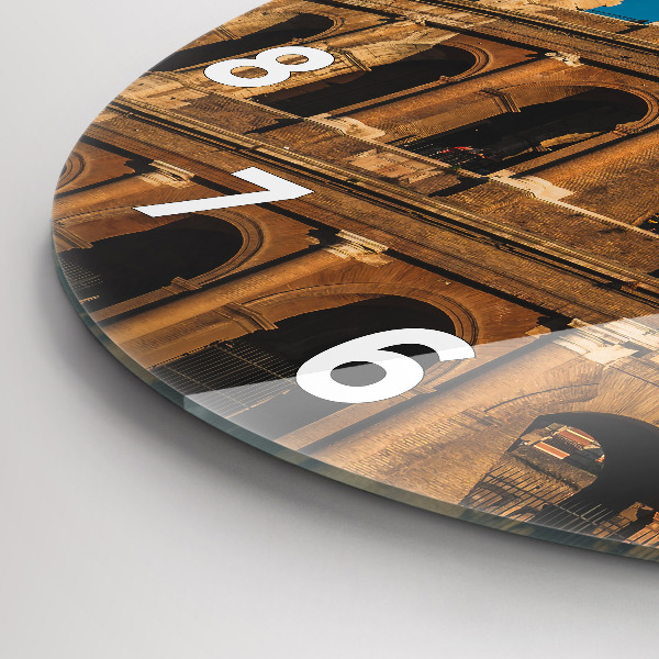 Orologio rotondo in vetro Il Colosseo in Italia