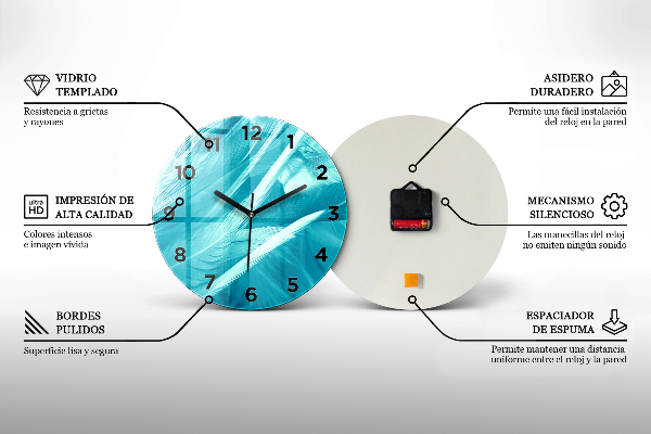 Orologio rotondo in vetro Il Colosseo in Italia