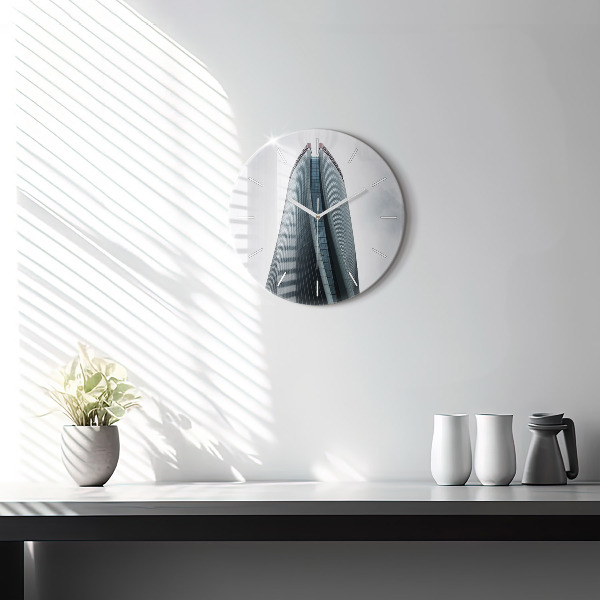 Orologio rotondo in vetro Grattacielo a Milano