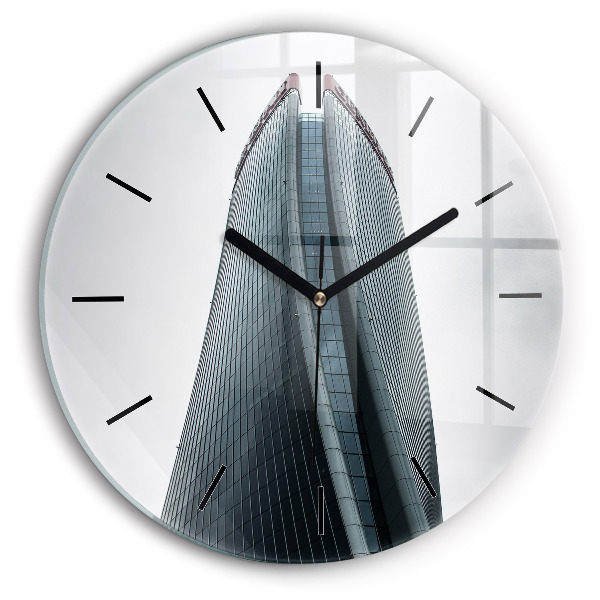 Orologio rotondo in vetro Grattacielo a Milano