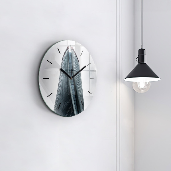Orologio rotondo in vetro Grattacielo a Milano