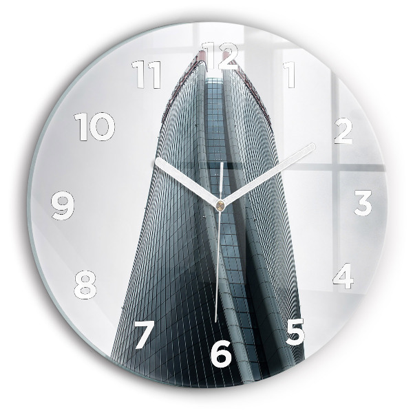 Orologio rotondo in vetro Grattacielo a Milano