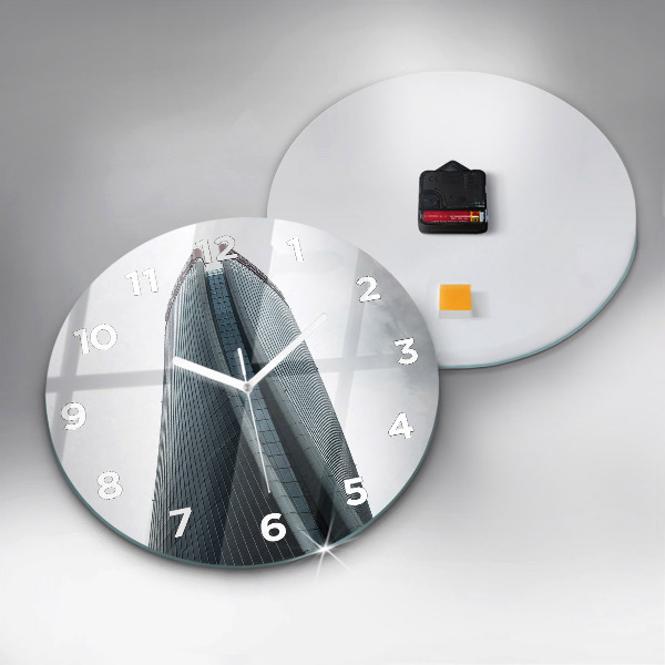 Orologio rotondo in vetro Grattacielo a Milano