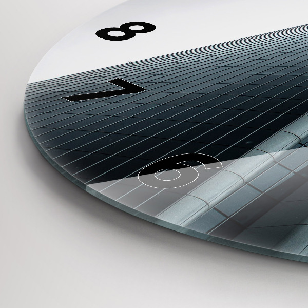 Orologio rotondo in vetro Grattacielo a Milano