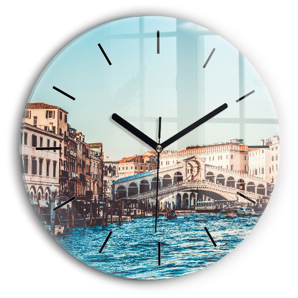 Orologio rotondo in vetro Ponte di Rialto a Venezia