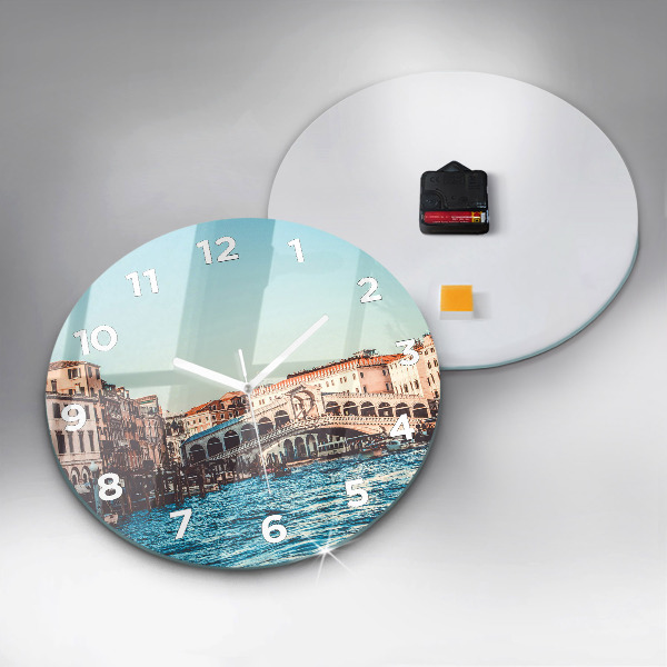 Orologio rotondo in vetro Ponte di Rialto a Venezia