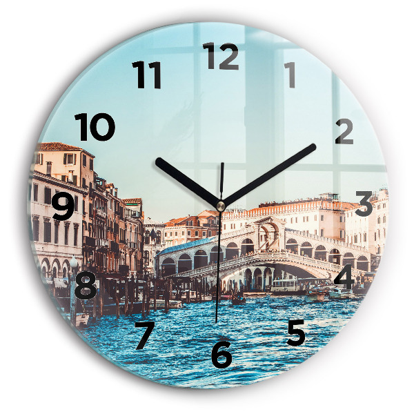 Orologio rotondo in vetro Ponte di Rialto a Venezia