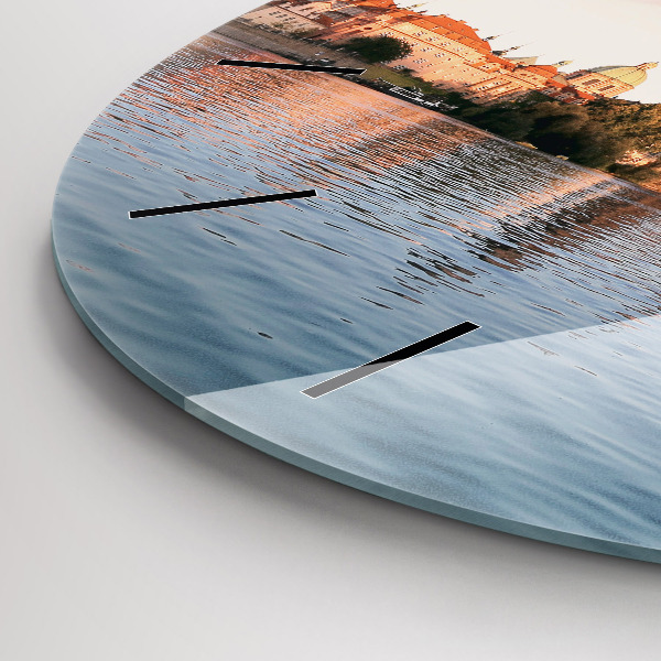 Orologio rotondo in vetro Ponte Carlo a Praga