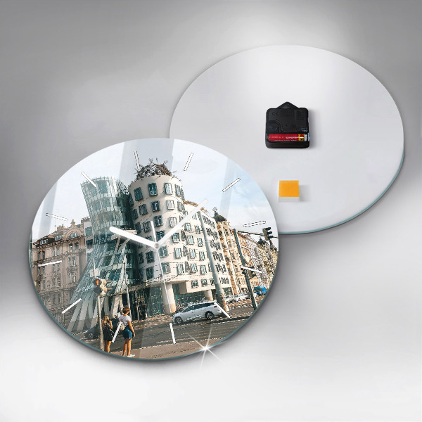 Orologio rotondo in vetro Casa danzante Praga