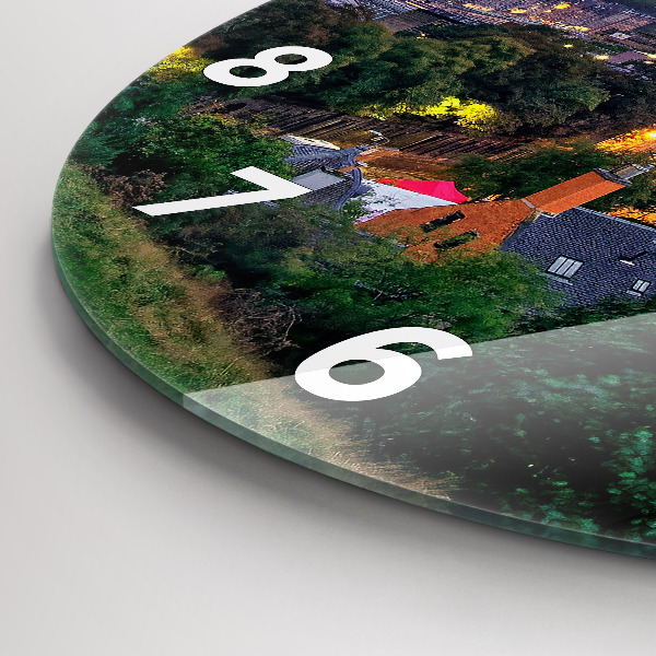 Orologio rotondo in vetro Edimburgo da Calton Hill