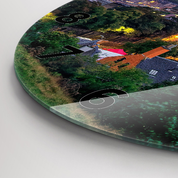 Orologio rotondo in vetro Edimburgo da Calton Hill