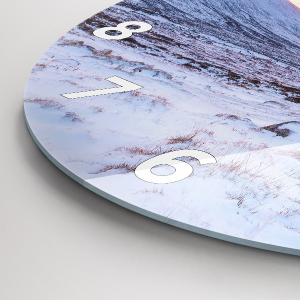 Orologio rotondo in vetro Cottage in montagna