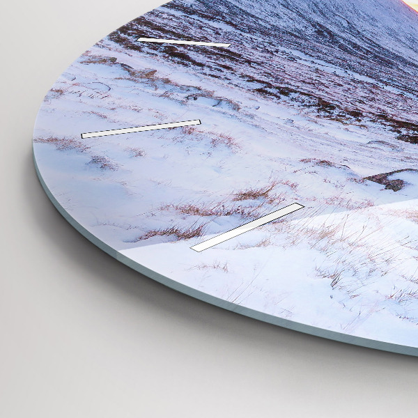 Orologio rotondo in vetro Cottage in montagna