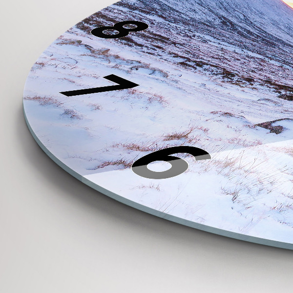 Orologio rotondo in vetro Cottage in montagna