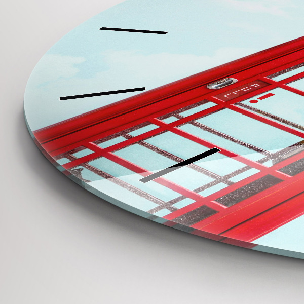 Orologio rotondo in vetro Telefono pubblico