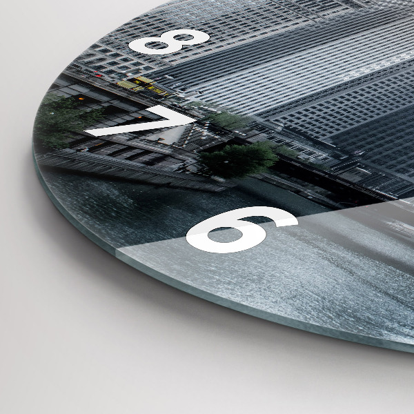 Orologio rotondo in vetro Panorama della città