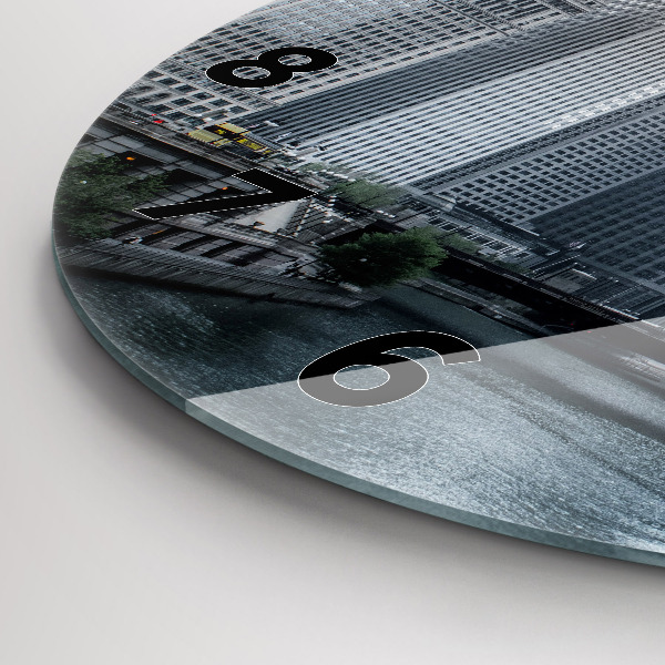 Orologio rotondo in vetro Panorama della città