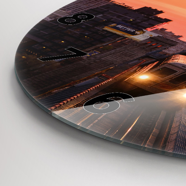 Orologio rotondo in vetro Ponte Benjamin Franklin